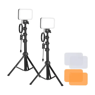 Set de studio Neewer BP66 două lămpi LED + filtre + trepiede