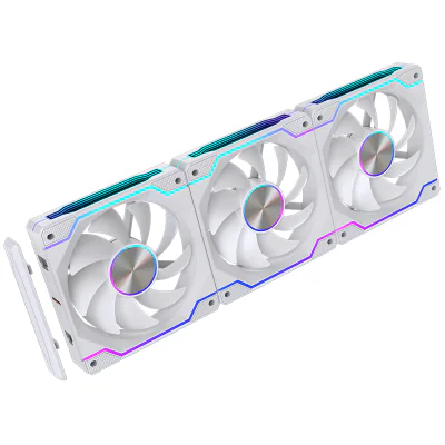 Set de ventilatoare LOVINGCOOL LC-DPRO-120-CD-WHITE, 1600 RPM, ARGB, 31,1 dBA