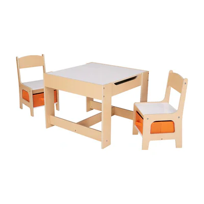 Set masuta si 2 scaune , lemn natur, U-Grow