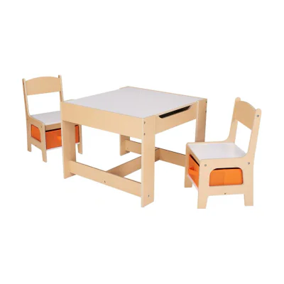Set masuta si 2 scaune , lemn natur, U-Grow