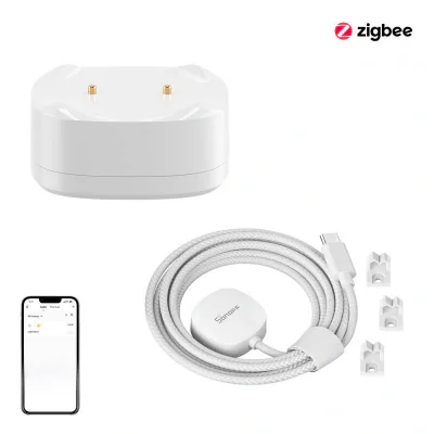 Set senzor scurgeri/inundații ZigBee SONOFF SNZB-05P + Cablu WLDC200