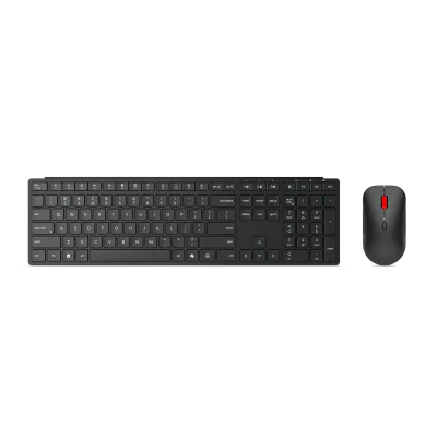Set tastatura si mouse Lenovo Multi-Mode Pro Combo, Bluetooth 5.3, 2,4 GHz, negru