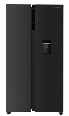 Side by Side HEINNER HSBS-HM592NFDXWDE++, No Frost, 592 L, Clasa E, Dozator apa, Inox antracit