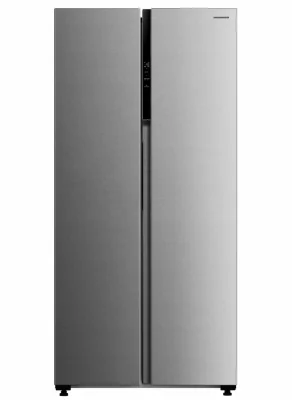 Side by side Heinner HSBS-M460NFINVXE++, No Frost, compresor Inverter, capacitate totala: 460 L, capacitate frigider: 271 L, capacitate congelator: 189 L, clasa energetica E, display LED cu control tactil, functie Super racire, functie Super congelar