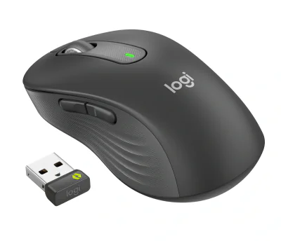 LOGITECH Signature M650 L for Business Mouse right-handed 5 buttons wireless Bluetooth 2.4 GHz Bolt USB receiver