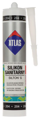 Silicon sanitar ATLAS SIL-S280-B/ATLAS, cartuș 280 ml, Silton S, negru