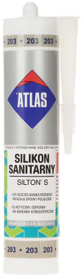Silicon sanitar ATLAS SIL-S280-ST/ATLAS, cartuș 280 ml, Silton S, oțel