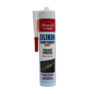 Silicon sanitar KLIMAS SSA-310-BI, cartuș 310 ml, alb