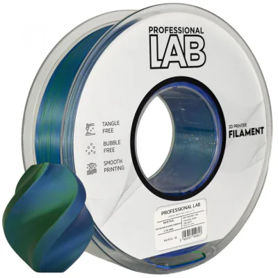 Silk PLA Tri Color Oceans Embrace | Prof. Lab, Diametru: 1.75mm, Greutate: 1kg, Temperatura duza: 200C – 230C, Temperatura platforma: 40C – 60C.