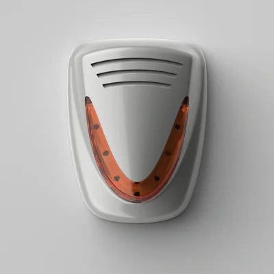 Sirena alarma de exterior Venitem MURANO L SG Silver gray, design Italia, auto alimentata, sistem dublu de tamper (smulgere din perete si la deschidere); protectie la schimabrea polaritatii; auto testare pentru incarcarea si nivelul bateriei; setare 