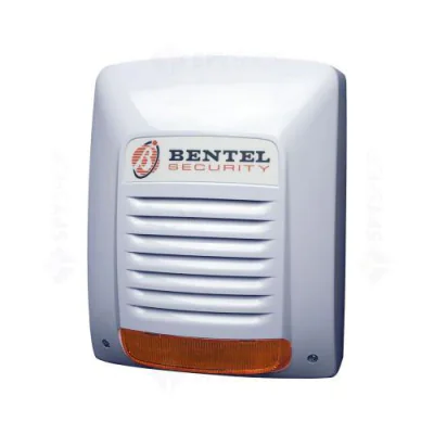 Sirena de exterior autonoma cu flash, carcasa solida din plastic foarte rezistent; placata cu otel special pentru protectie antivandal; Timp de alarma programabil de la 3 pana la 10 minute; 104-106 dB(A) depinde de tipul sunetului; alimentare 10-13.8
