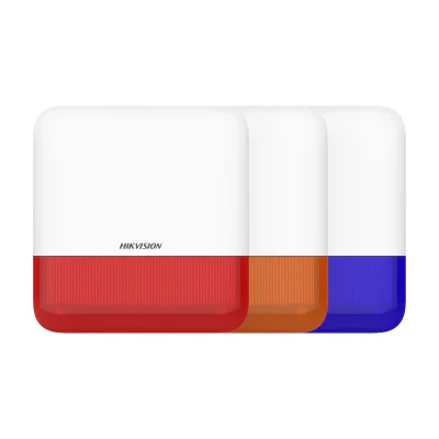 Sirenă de exterior wireless 868 MHz HIKVISION DS-PS1-E-WE-B, flash albastru