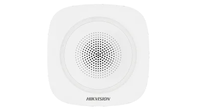 Sirenă de interior wireless 868 MHz HIKVISION DS-PS1-I-WE(B)-B, flash albastru, White