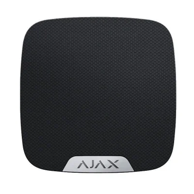 Sirena de interior, wireless, negru - AJAX; Presiune acustica: 81 ÷ 105 dB @ 1 m , Timp alarma: 3 ÷ 180 s; Frecventa sunet: 3.4 ± 0.5 kHz; Timp alarmare: 0.15 s; Tip alarma: sonora + LED, conector LED extern; Frecventa operare: 868.0 - 868.6 MHz; Put