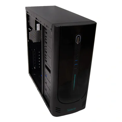 Sistem Desktop PC Office Spacer DeskPro R3, AMD Ryzen 3 3200, 8 GB DDR4, 240 GB SSD, No Os, negru,"SPACER-DeskPro-R3.3200-8D4S240"