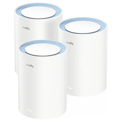 Sistem Wi-Fi mesh pentru toată casa CUDY M1200(3-PACK), 2,4 / 5 GHz, 300 Mbps + 867 Mbps, 3 unități