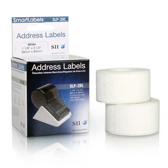 SLP-2RL WHITE LABEL 28X89MM/130 LAB/ROLL
