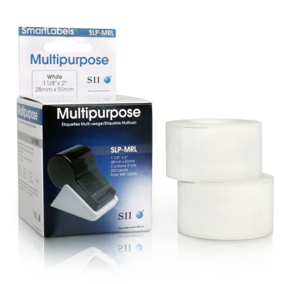 SLP-MRL WHITE LABEL 28X51MM/220 LAB/ROLL