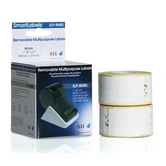 SLP-RMRL WHITE LABEL REMOVABLE/28X51MM 220 LAB/ROLL