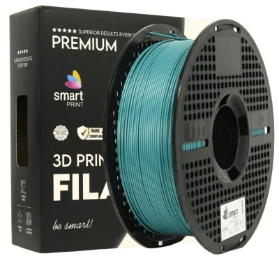 SMART PRINT 3D FILAMENT 1KG PETG+CF GREEN, continut de fibra de carbon, reztenta la deformare, rezistenta la caldura sporita, recomandare utilizare impreuna cu imprimanta cu incinta inchisa. Diametru: 1.75mm, Greutate: 1kg, Temperatura duza: 255C - 2