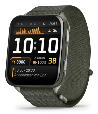 Smartwatch Venu X1 Moss with Titanium Caseback and Moss ComfortFit Nylon Band "010-02980-03"