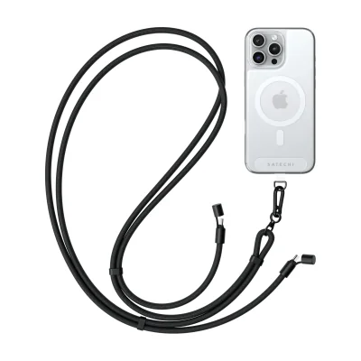Șnur crossbody Satechi OntheGo cu cablu USB-C 60 W de 1,5 m, Black