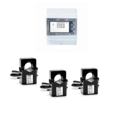 Solplanet EASTRON SDM630MCT V2, w/ PV mode, incl. CTs. 3p (L1,L2,L3,N), 3x230/400V, Modbus,9600bps, incl. 3pcs ESCT-T24 250A/1A, with PV mode for phase-balanced energy flow calculation