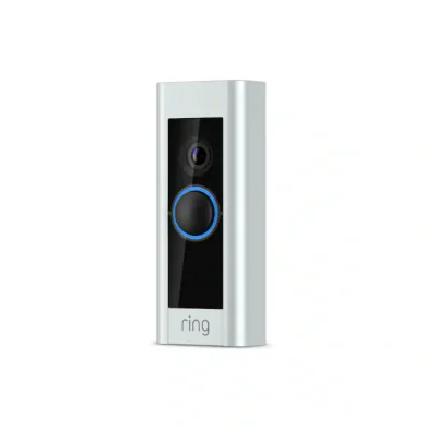 Sonerie inteligentă Ring, Alexa, video HD, microfon și difuzor integrate, Argintie, cu fir