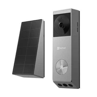 Sonerie video wireless EZVIZ EP3X PRO 1080p, sonerie alimentata cu baterii, comunicare bidirectionala si vedere nocturna, rezistent la intemperii IP65; Stocare interna 32 GB, Lentile duale 2K si 1080P