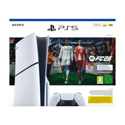 Sony Interactive Entertainment PlayStation 5 + EA Sports FC 26 Bundle, PlayStation 5, Black, White, 16384 MB, GDDR6, 448 GB/s, AMD