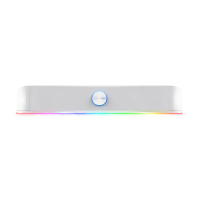 Soundbar Trust GXT 619W Thorne, putere maxima iesire 12W, freccventa raspuns 150 Hz - 20.000 Hz, impendata difuzor 4 Ohm, cu iluminare, alb