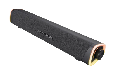 Soundbar Trust GXT 620 Axon, puetere (RMS) 6W, frecventa 20 Hz - 20.000 Hz, audio input 3.5mm (1.4m), iluminare RGB, alimentare prin USB,  negru