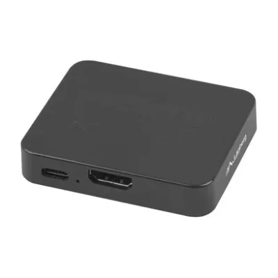 Splitter HDMI Lanberg HDMI->2X HDMI 4K + USB-C, rezoluție maximă 3840 x 2160 px, cablu 0,8 metri, negru