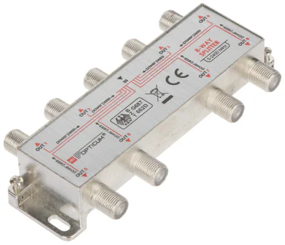 Splitter SAT OPTICUM RI-8/1F-SAT-OPTI, 1 intrare / 8 ieșiri