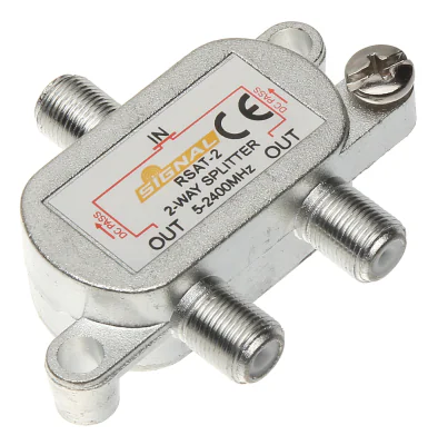 Splitter SAT SIGNAL RI-2/1F-SAT-SIG, 1 intrare, 2 ieșiri