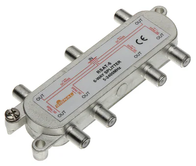 Splitter SAT SIGNAL RI-6/1F-SAT-SIG, 1 intrare / 6 ieșiri