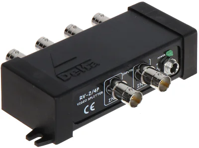 Splitter video DELTA RV-2/4P, 2 intrări BNC, CVBS PAL/NTSC