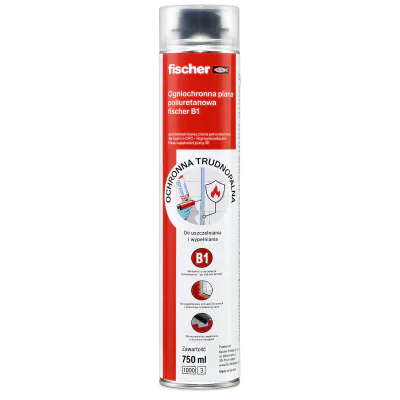 Spumă poliuretanică Fischer FIS-B1, cutie 750 ml, ignifugă