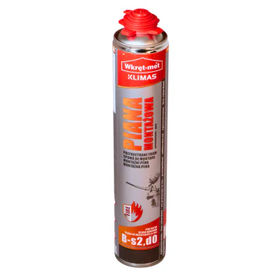 Spumă poliuretanică ignifugă KLIMAS PMPF-750, FIRE-FOAM, 750 ml
