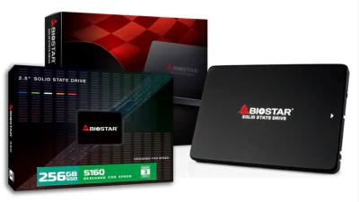 SSD Biostar S160, 256GB, 2.5 inch, S-ATA 3, R/W 500/470 MB/s, 3D TLC, ultraslim, low power op, "S160-256GB"