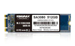 SSD KINGMAX, SA3080, 256 GB, M.2 2280, S-ATA 3, 3D TLC Nand, R/W: 540/450 MB/s, "KMSA3080-256G"