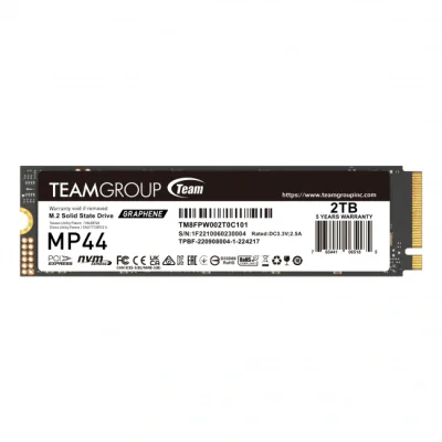 SSD TEAMGROUP MP44, 2TB, PCIe SSD Gen4x4 M.2 2280, 3D TLC NAND NVMe, R/W: 7000/6000 MB/s, "TM8FPW002T0C101"