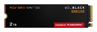 WD Black 2TB SN8100 PCIe 5.0x4 NVMe M.2 SSD POWERED BY SANDISK