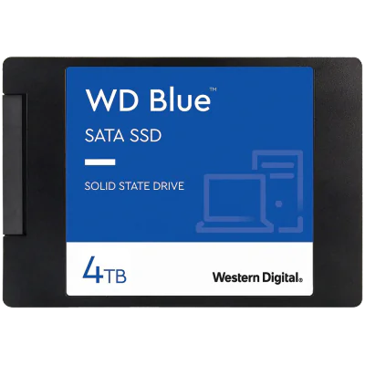 SSD WD Blue SA510 4TB SATA, 2.5", 7mm, Read/Write: 560/520 MBps, IOPS 87K/83K, TBW: 600 "WDS400T3B0A-00C7K0"
