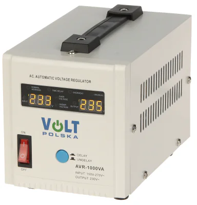 Stabilizator de tensiune de rețea VOLT Polska AVR-1000VA, 1000 VA, 150-270 V AC