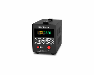 Stabilizator de tensiune Serioux Relay 101-1000VA, putere 1000VA/600W, tip releu, transformator toroidal, interval tensiune intrare 150V ~ 260V, interval frecvența intrare 45Hz ~ 65Hz, tensiune de ieșire 230V, precizie de ieșire +4,-8%, priza: 1x Sch