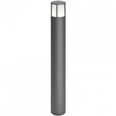 Stalp LED pentru iluminat exterior Philips Stock, 6W, 600 lm, luminacalda (2700K), IP44, 770x104mm, Antracit