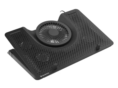 Stand/Cooler laptop Genesis Oxid 550 , dimensiune maxima laptop 17.3", 4 ventilatoare 60 mm + 1 ventilator 140mm, material plastic, iluminare LED, hub USB incorporat, dimensiuni 400 x 280 x 55 mm
