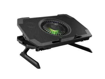 Stand/Cooler laptop Genesis Oxid 850 , dimensiune maxima laptop 17.3", 4 ventilatoare 60 mm + 1 ventilator 140mm, material Metal + ABS, viteza de rotatie 1100 - 2500 rpm, hub USB incorporat, dimensiuni 400 x 270 x 35 mm