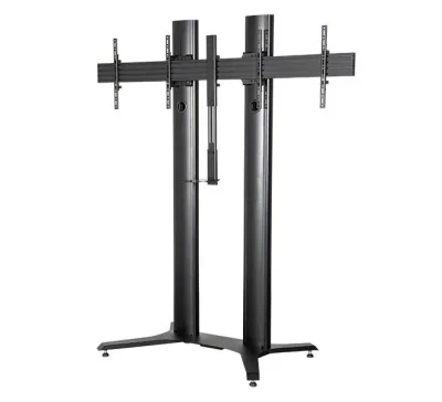 Stand mobil dublu B-Tech 56-65" 2m, negru